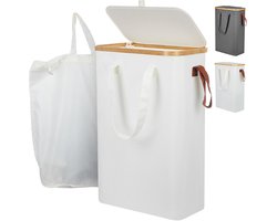 Ruimtebesparende wasmand - 52 liter - beige - Oxford-stof