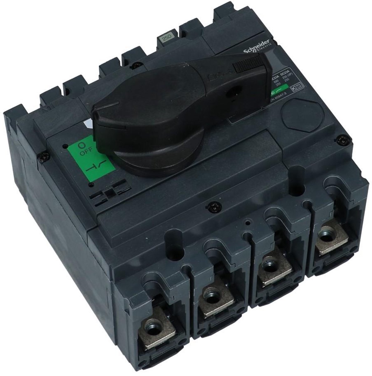 Lastschakelaar 4 polig 100A Compact INS250-100 hoofdschakelaar