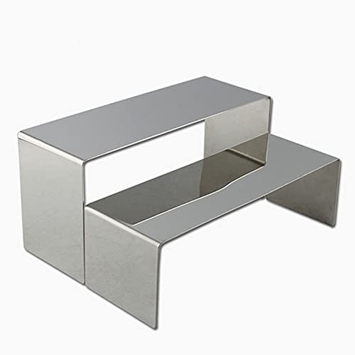 Handtas en Schoen Display - Set van 2 - Spiegel Zilver - Roestvrij Staal