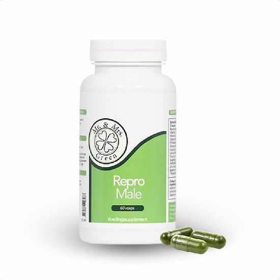 Mr and Mrs Green Repro Male - Mannelijke Vruchtbaarheid Supplement - Zink, Selenium & Mucuna Pruriens - 3 Capsules Per Dag