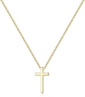 SENO Gouden Damesketting met kruis hanger – 18K Verguld – Roestvrij Staal – Met Kruis Hanger – Tijdloze Sieradenstijl