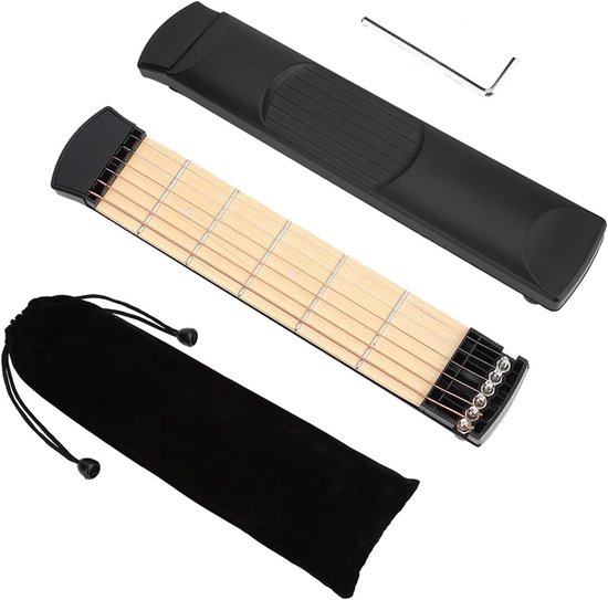 Draagbare Mini 6 Fret Pocket Gitaar Praktijk Handen Training Tool Akkoord Trainer Vingerzetting Pratice Tool voor Gitaar Beginner Praktijk, Algemene gitaaraccessoires