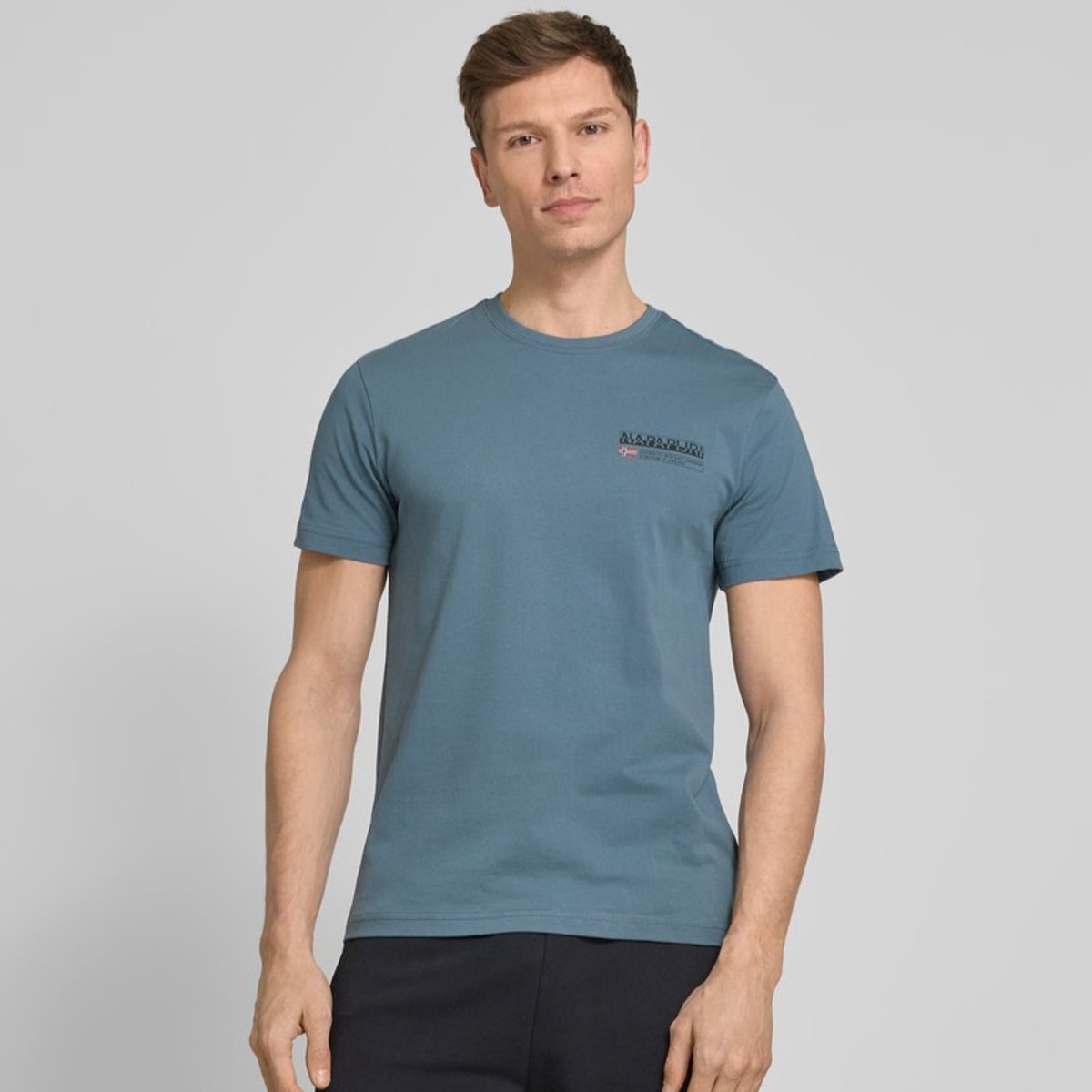 NAPAPIJRI T-Shirt Kasba Stromy Weat /Donkergrijs