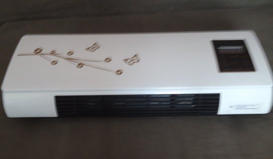 Wandventilator verwarming 2000W elektrisch met afstandsbediening voor kleine ruimtes 10-20m² caravan kantoor