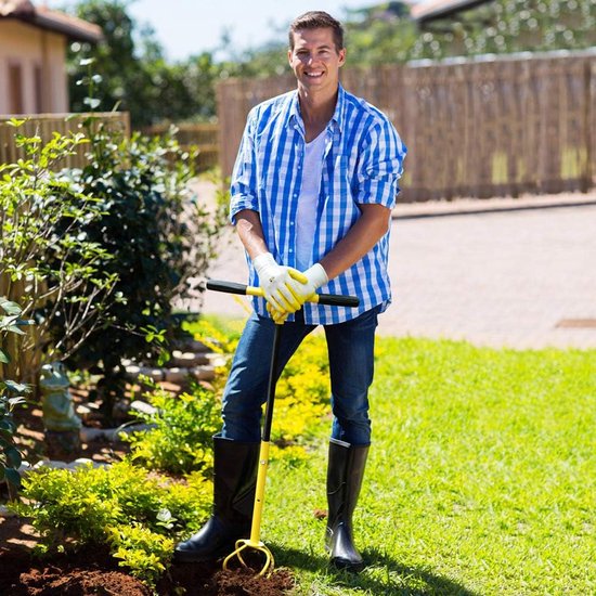 Handmatige draaifrees voor tuinieren, tuinklauwhandfrees met ergonomische handgreep, stalen frees, gazonbeluchter, grondfrees voor tuinbedden en plantenbakken van Merkloos	 — afbeelding 5
