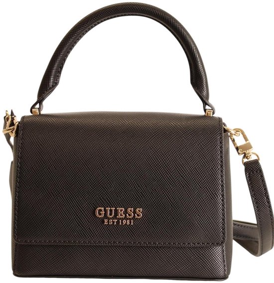GUESS Sac à main Sac de soirée Fedana Top Handle Flap Bag Black Noir