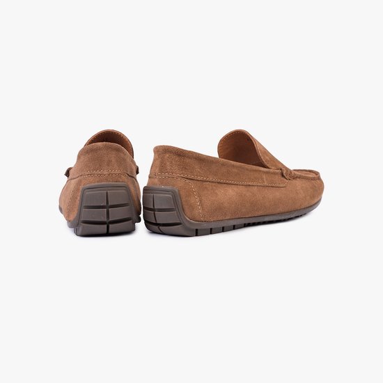 Mocassins Bengt en daim tofee