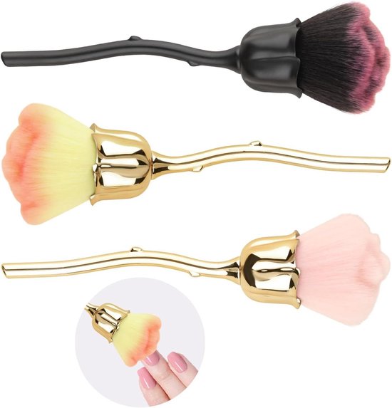 Inovra - Nail Dust Remover Borstel - Zachte Borstel voor Nail Art Manicure - Acryl Borstel voor Stof Reiniging in Nail Salon . - Nagelborstel