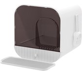 Moderne Kattenbak met Filter en Lade – Gesloten Katten Toilet – Kattenbak met Deur, Schep en Mat – Grote Hygiënische Kattenbak voor Binnen en Buiten