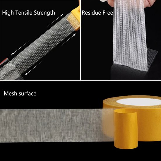 Dubbelzijdig Plakband – Extra Sterk – 10 M X 10 Mm X 1 Mm – Waterdicht – Acrylschuim – Voor Glas, Metaal, Kunststof En Hout – Binnen En Buiten