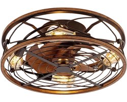 Livano Plafondventilator - Met Verlichting - Plafond Ventilator - Met Lamp - Plafonniere Met Ventilator - Met Licht