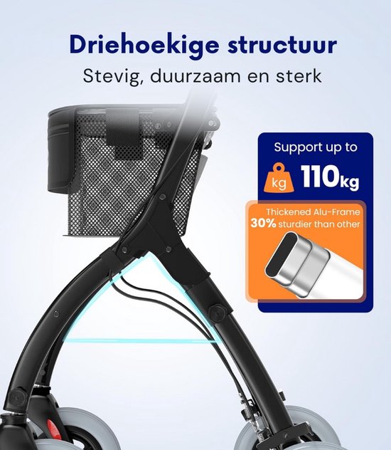 Opvouwbare wandelstok gebloemd - Mobility & you