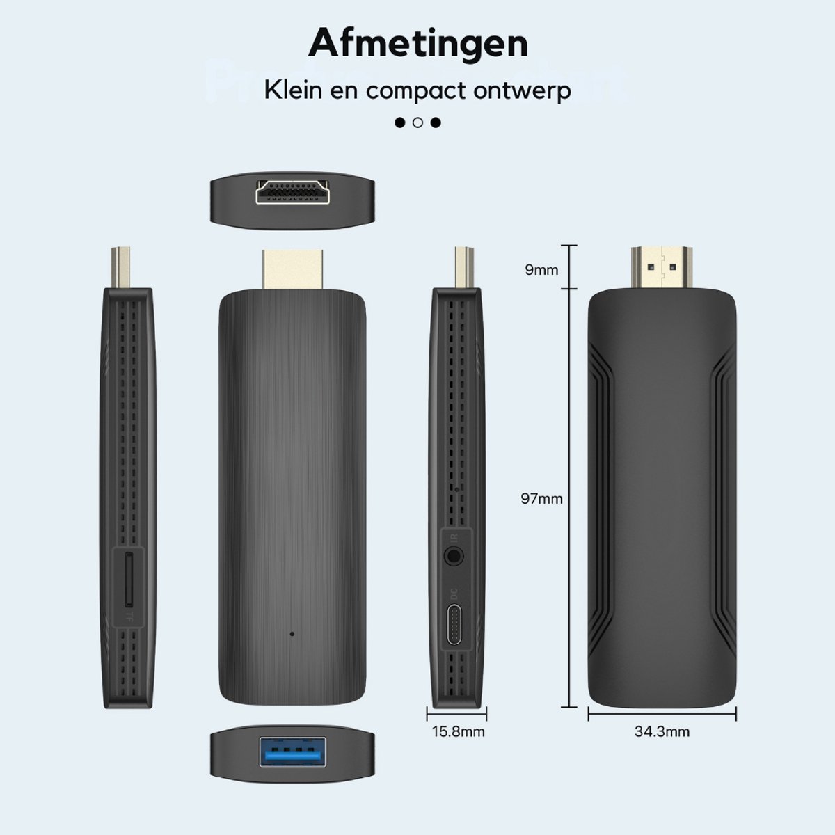 Elcostar Streaming Box Android TV Stick - 4K UHD & HDR - Chromecast ingebouwd - Android 12 - Android TV HDMI Stick - Android TV box Eenvoudig te installeren - Mediabox - iptv box - Inclusief HDMI kabel - zwart — cadeau in Elektronica - foto 4