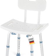 FLOORDIREKT Douchekruk Jonah - In Hoogte Verstelbaar Met Rugleuning - Ergonomische Badstoel - Voor Bad & Douche - Anti-Slip & Stabiel - Belastbaar tot 150 kg