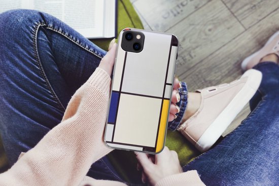 Coque iPhone 13 mini - Tableau I - Piet Mondrian - Siliconen.