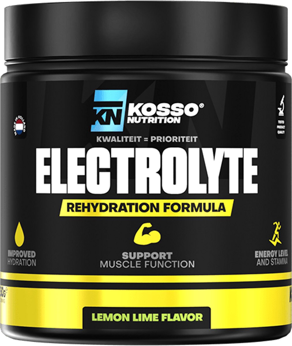 Kosso Nutrition – Electrolyte ORS Poeder – Citroen – Hydratatie & Herstel – Spierfunctie – 250g