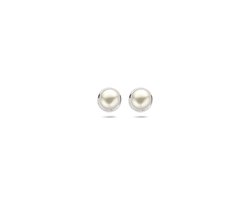 Glams oorknoppen parel - 7.5 mm - Zilver