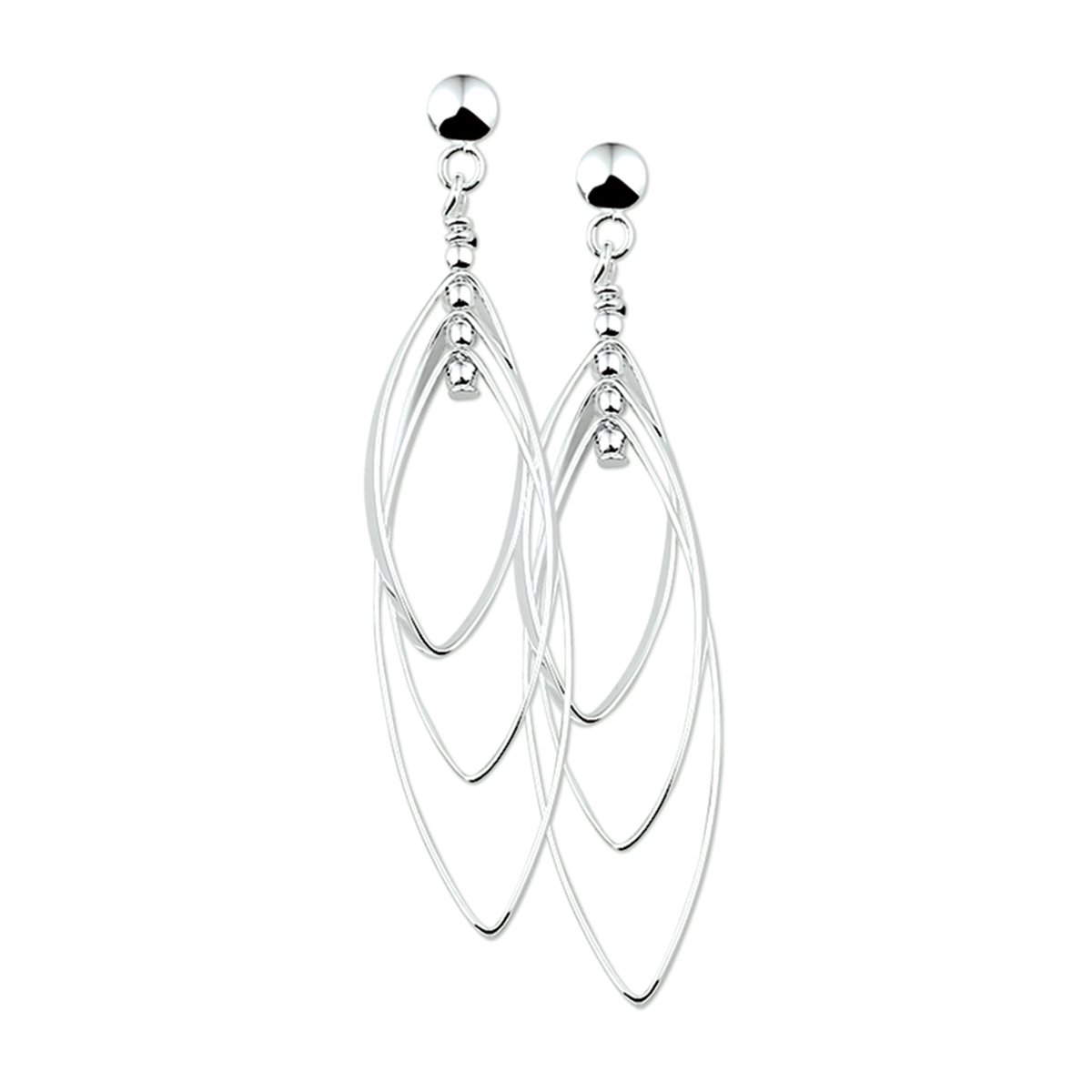 Glams oorhangers - Zilver