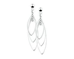 Glams oorhangers - Zilver