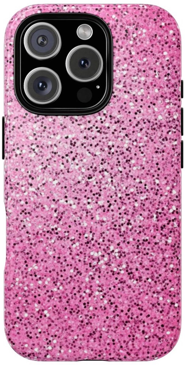 Roze Glitter Sprankelstructuur – Telefoonhoesje Geschikt voor iPhone 16 Pro