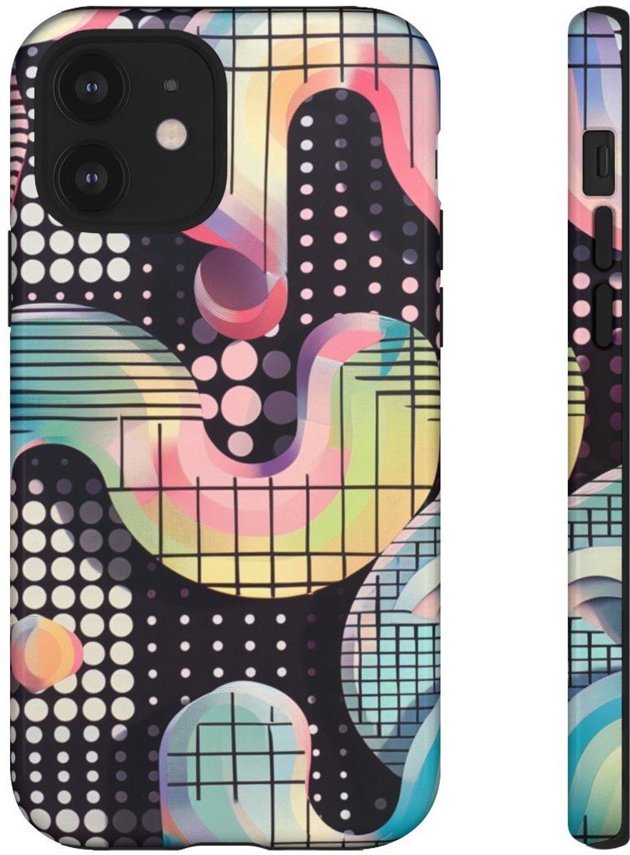 Kleurrijk Abstract Geometrisch Patroon – Telefoonhoesje Geschikt voor iPhone 12