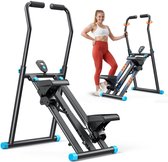Merach Stepper voor thuis - inklapbare verticale climber - 3 weerstandsniveaus - LCD-display - in hoogte verstelbaar - robuust frame - antislip-pedalen - full-body workout - veilig & ruimtebesparend - duurzaam apparaat