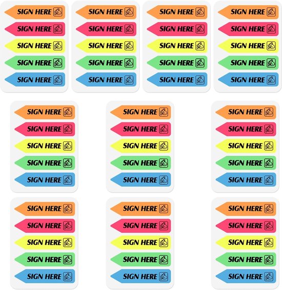 Foto: 1000pcs index tabs flags gekleurde herbruikbare tabs initial here stickers berichten vlaggen pagina vlaggen voor planner pijltabs voor herinneringen beoordeling 5 kleuren 