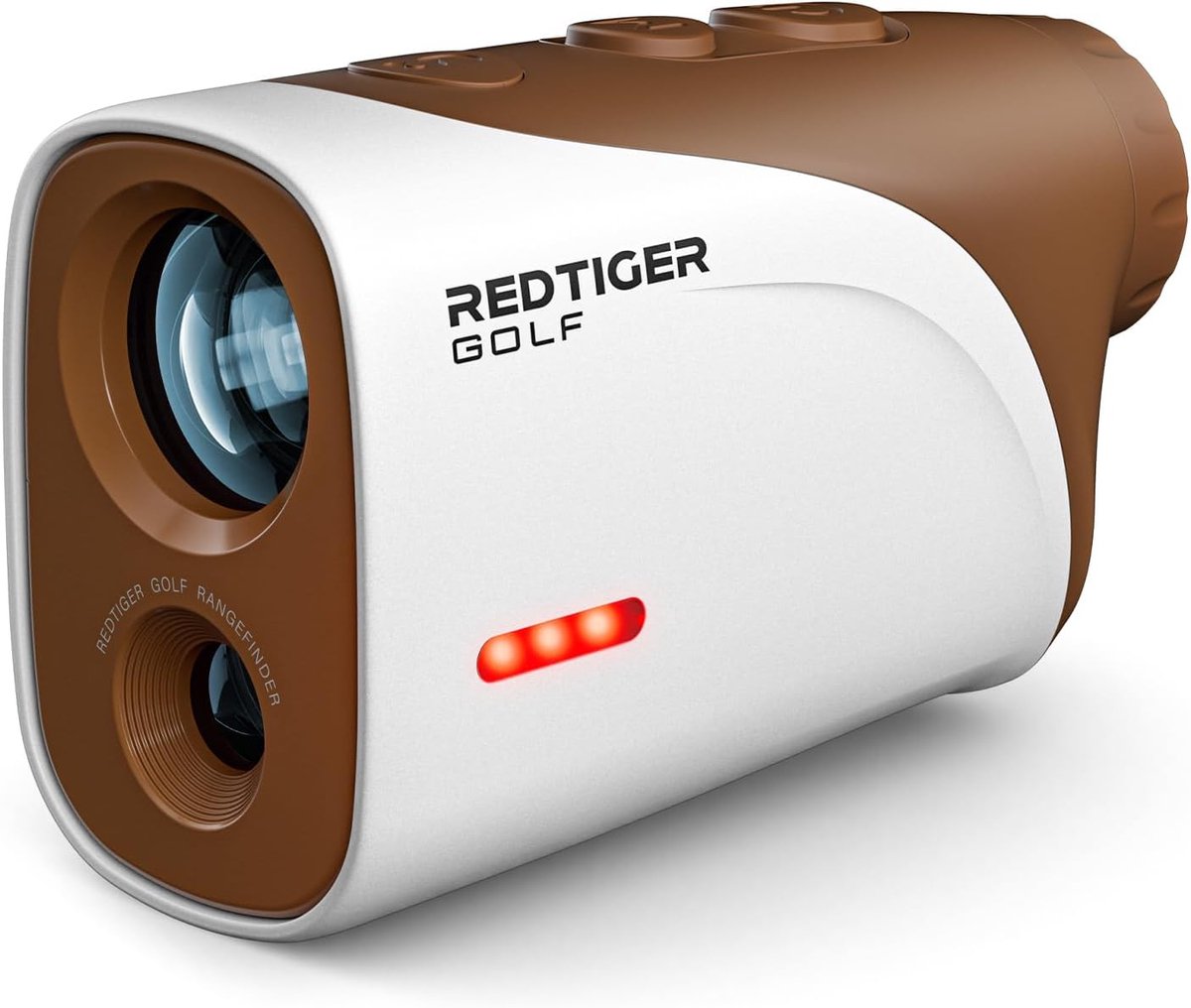 RedTiger Golf Rangefinder Golfvue Bruin - Afstandsmeter Golf - Laser Rangefinder Golf - 1100M - Golftrainingsmateriaal - Golf Accessoires - Laser Rangefinder