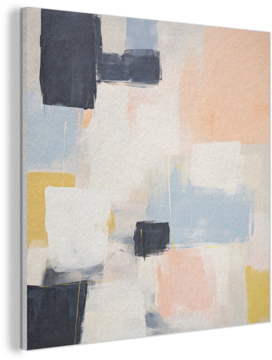 Akoestisch wandpaneel 60x60 cm - Vilt schilderij Kunst - Wit - Abstract ...