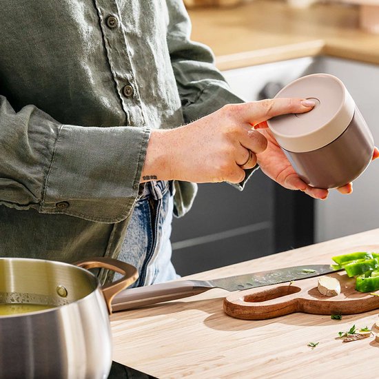 BergHOFF Home Nommie – Boîte à lunch Thermos 0 l – Boîte à lunch Thermos étanche – Garde au chaud ou au froid pendant 6 heures – Isolation à double paroi – Récipient alimentaire étanche – Acier inoxydable – Compatible lave-vaisselle – Rose