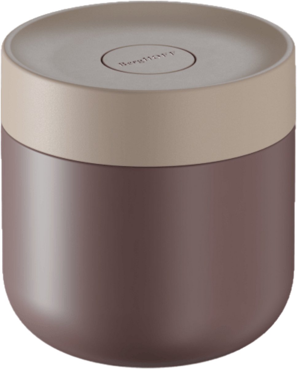 BergHOFF Home Nommie – Thermos Lunchbox - Food Jar 0.35L – Lekvrije Yoghurtbeker To Go – Isoleerbeker voor Soep - Dubbelwandige Isolatie - RVS Thermische Voedselcontainer – Houdt 6u Warm/Koud – Roze