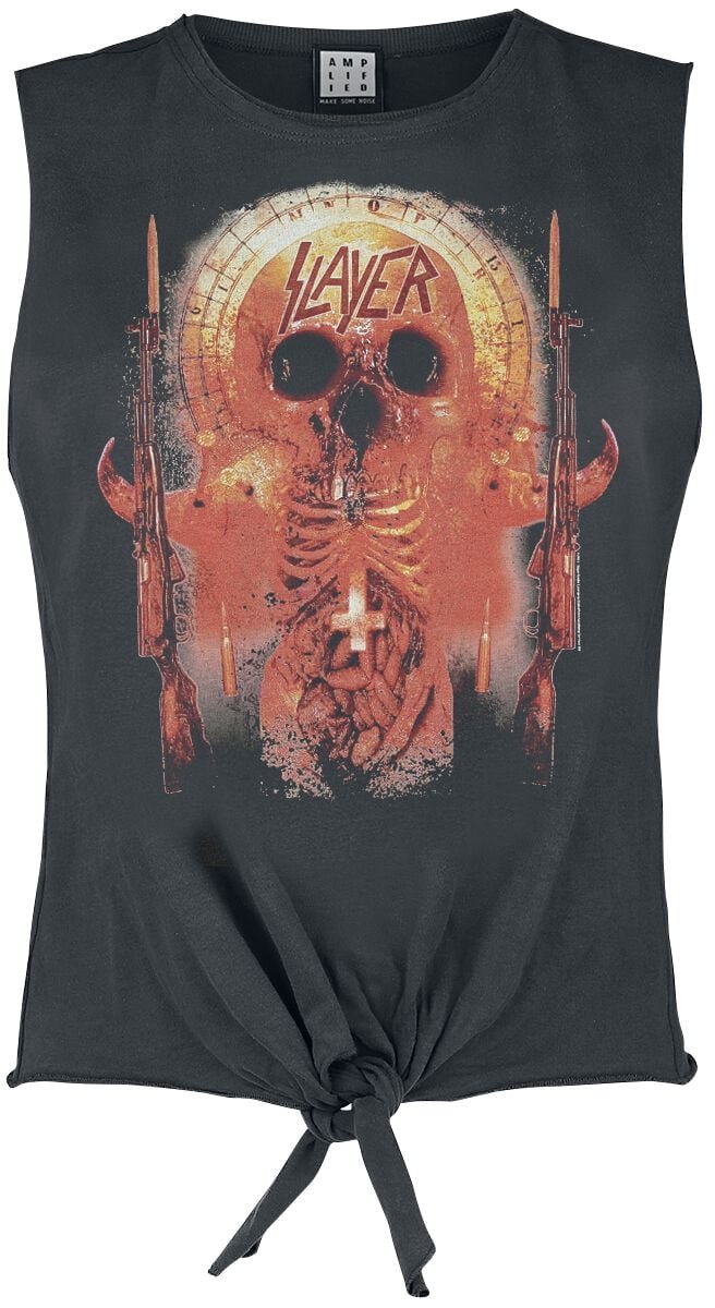 Slayer Amplified Collection - Ribs Dames Top - houtskool - XL