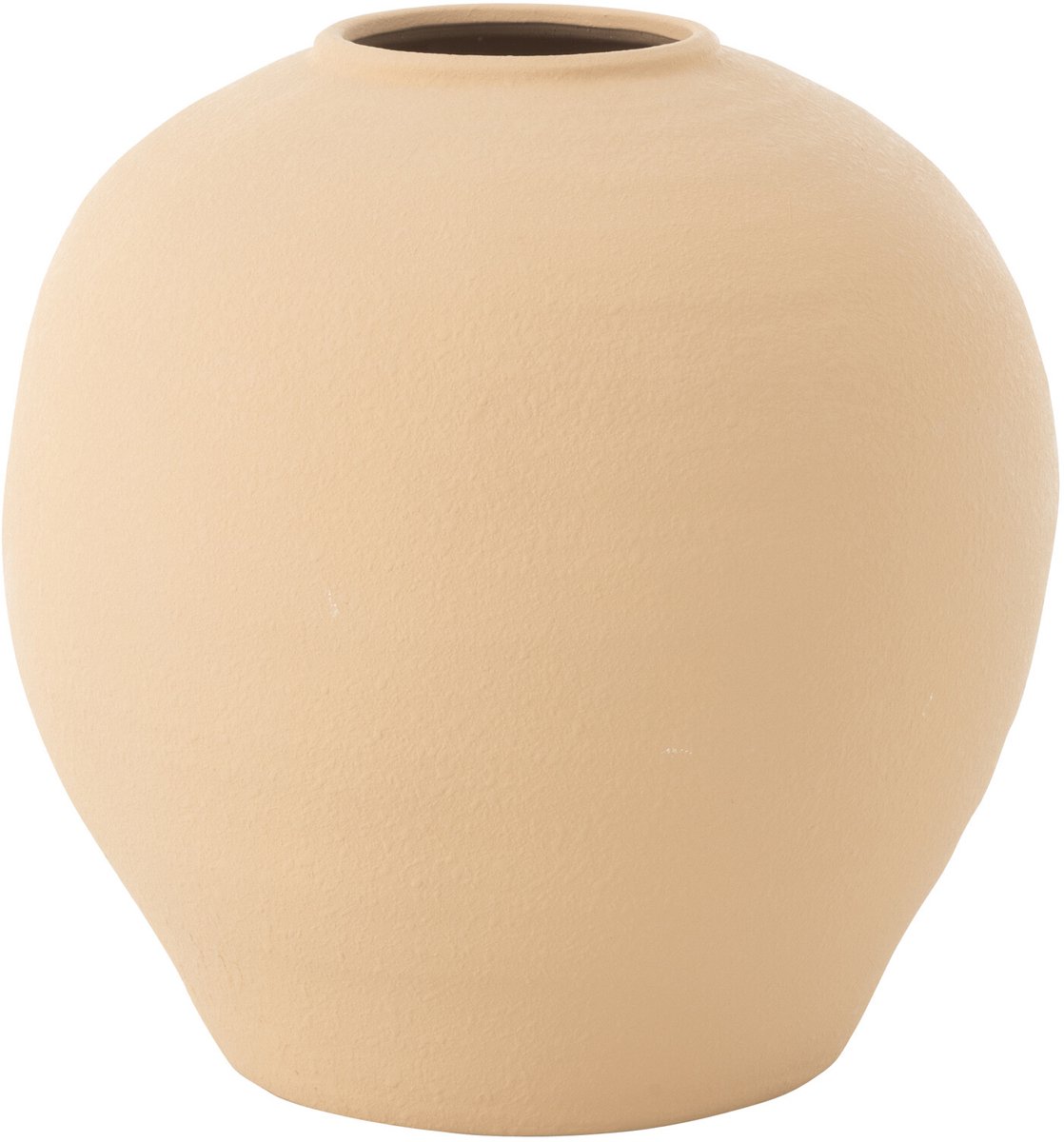 J-Line vaas Cassia Rond - keramiek - beige - large - Ø 37 cm
