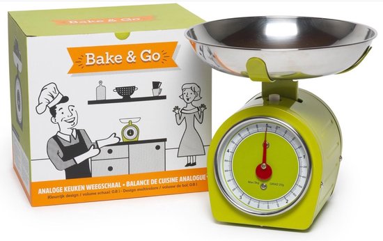 Retroweegschaal groen nostalgische keukenweegschaal