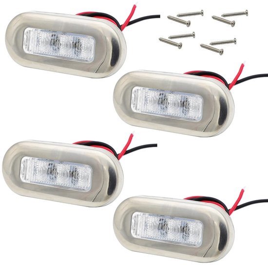 Foto: 4pcs hunting lights boat lights boat accessories waterproof fence cabin lighting for fishing pontoon boat sailboat kayak hunting bass boat ship white