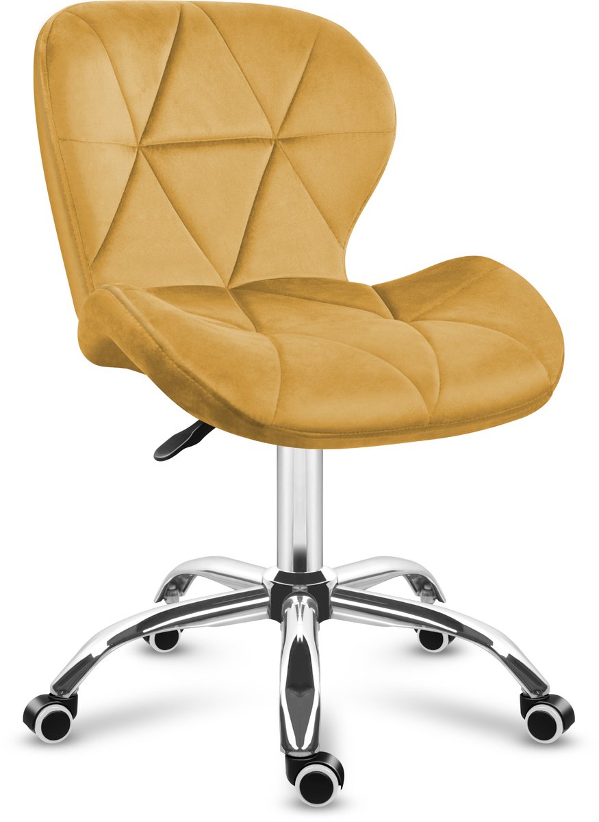 Mark Adler Future 3.0 Bureaustoel – Mosterdgeel – Velours – Ergonomisch – Met Wielen – Max. 130 kg