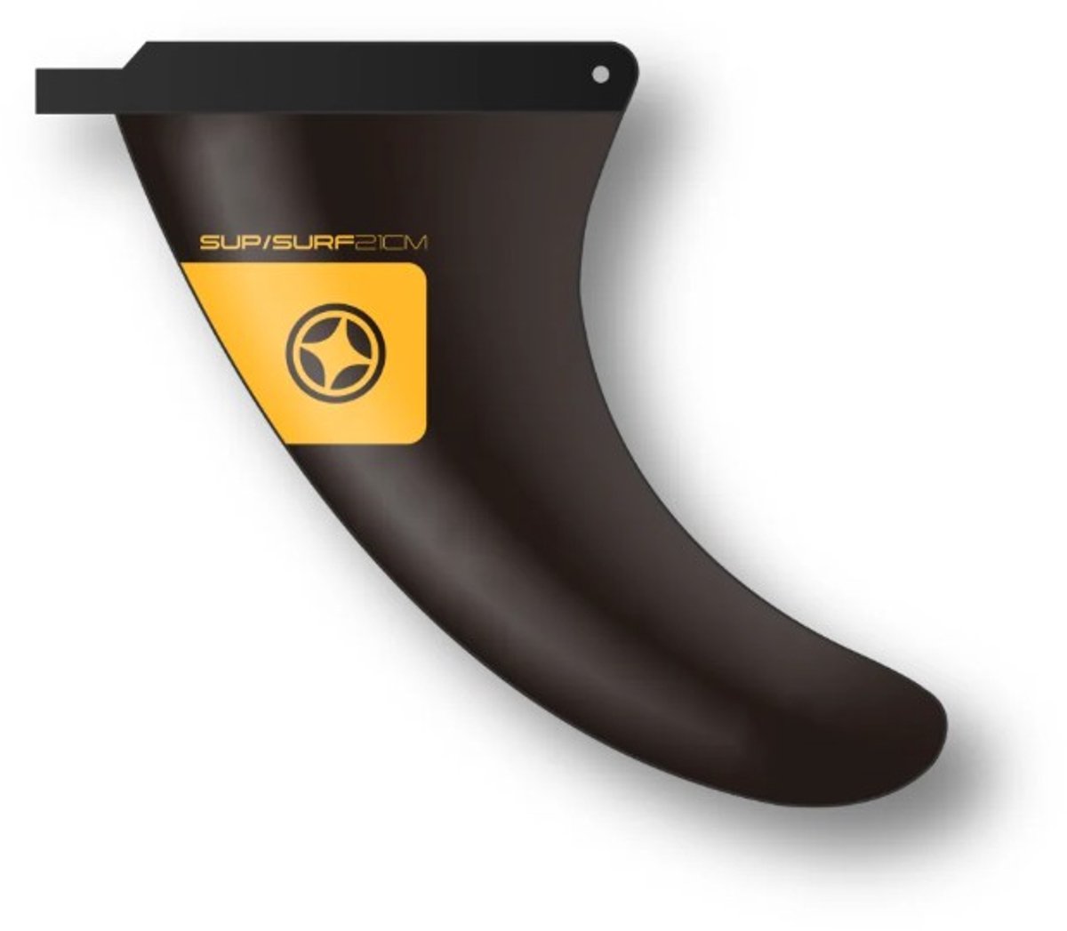 Unifiber sup kuntstof back fin 21 cm incl. boutje met plaatje