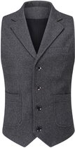 ALLTHEMEN Heren Effen V-Hals Gilet Vest - Comfortabele Casual Vest voor Alle Seizoenen - XXL