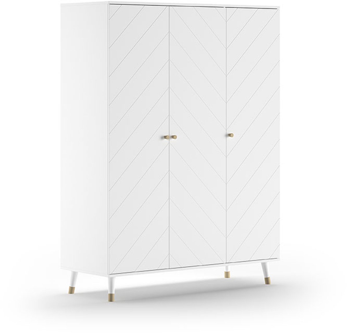 Kledingkast Billy - 150x59x200 Cm - MDF/wit