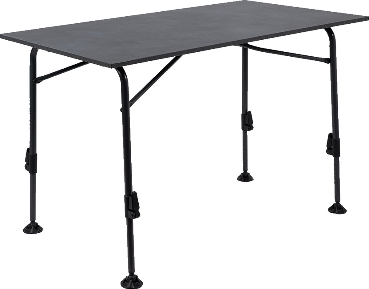 Mirano tafel exteriolit dark grey 120 - Extra stevig exteriolit tafelblad - Zeer stabiel lichtgewicht stalen frame - Voorzien van stabilisatievoeten