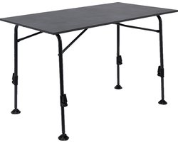Travellife Mirano Campingtafel exteriolit dark grey 120 - Extra stevig exteriolit tafelblad - Zeer stabiel lichtgewicht stalen frame - Voorzien van stabilisatievoeten