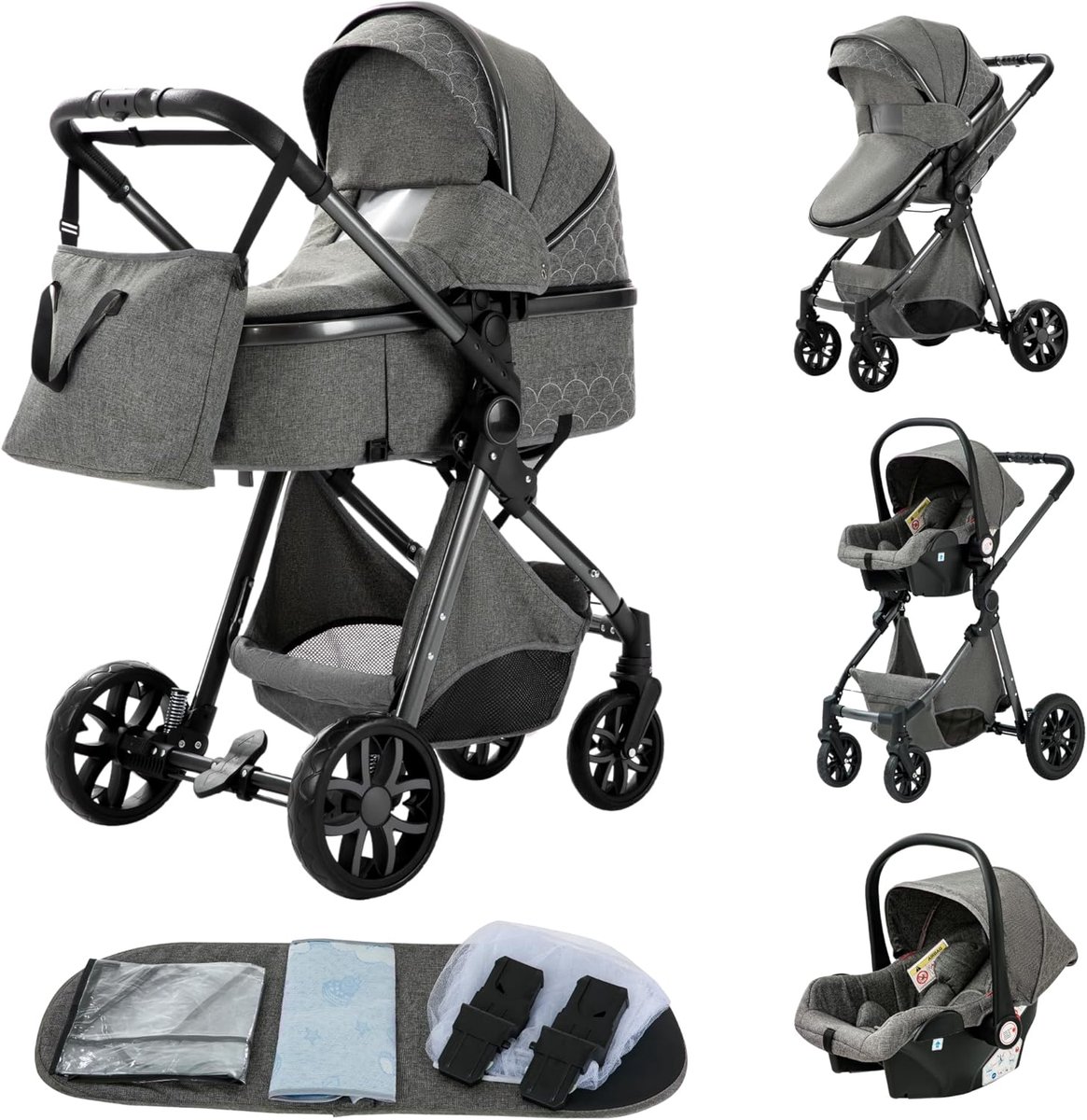 Luxe 3-in-1 Combi Kinderwagen - (EAN: 8785291644660)