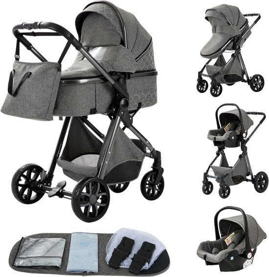 Luxe 3-in-1 Combi Kinderwagen - (EAN: 8785291644660)