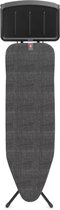 Brabantia Planche à repasser B - avec repose-fer pour générateur à vapeur solide - 124x38 cm - Denim Black