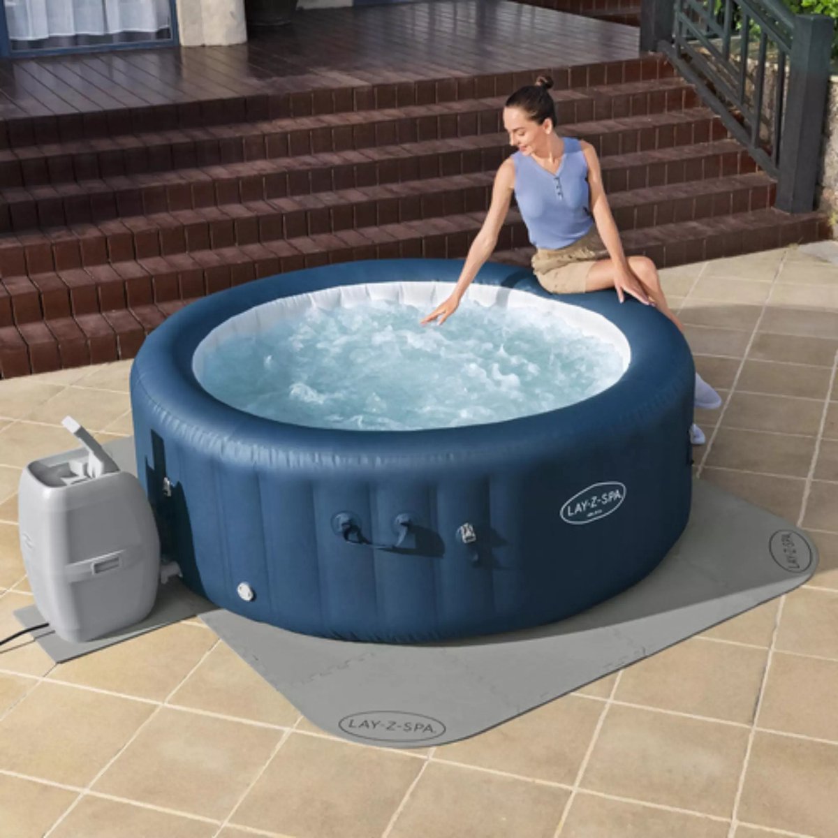 Lay-Z-Spa 60334 Zwembadbodem Beschermer Transparant 196x196cm