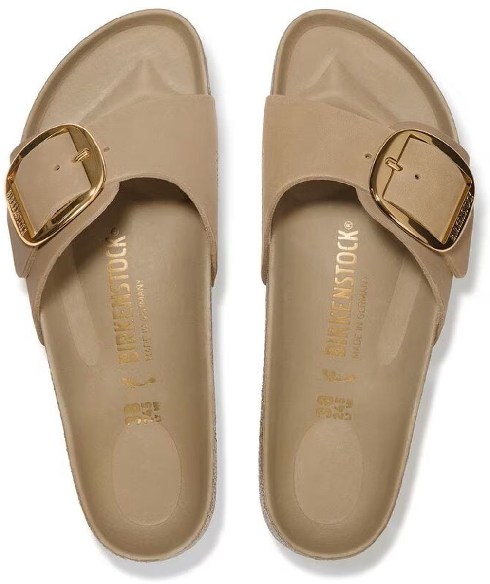 Birkenstock Madrid Big Buckle Tabacco Gevet Leder Bruin