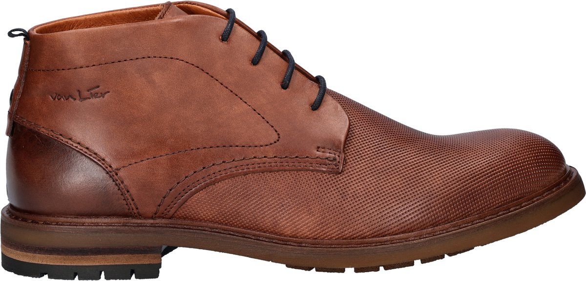 Van Lier Dino heren nette schoen - Cognac - Maat 43