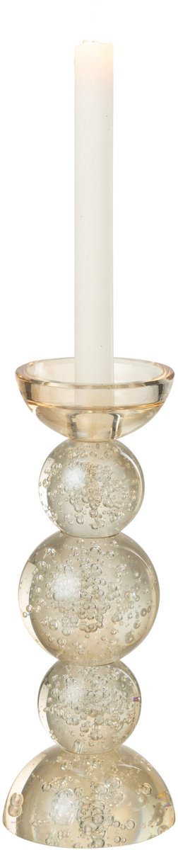 J-Line kaarshouder - glas - champagne - small