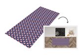 Keukenloper 120x50 cm - Keukenmat vinyl Patronen - Vintage - Blauw - Rood - Keukenmatten loper - Keuken vloerkleed tapijt