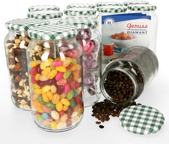 795 ml ronde pot BasicSeal deksel honingraat UNiTWiST | van 500ml tot